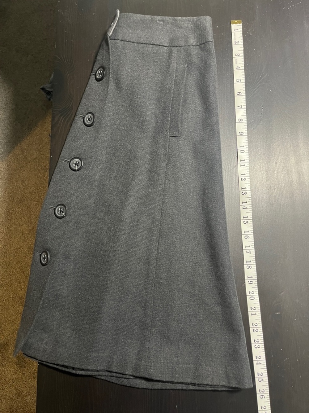 Banana Republic Black Button-Front A-Line Skirt - Picture 4 of 6